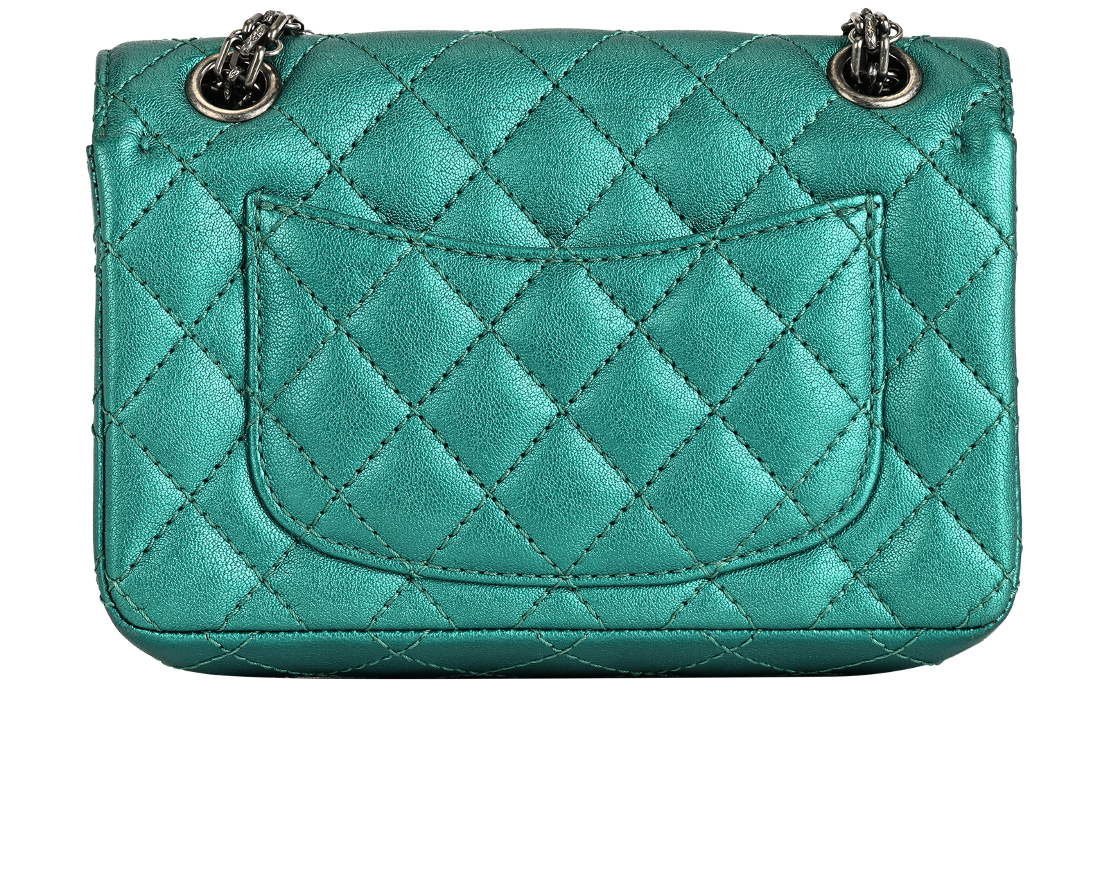 Metallic Reissue 2.55 224, &pound;2,900, Handbags, Green, Leather, Back view